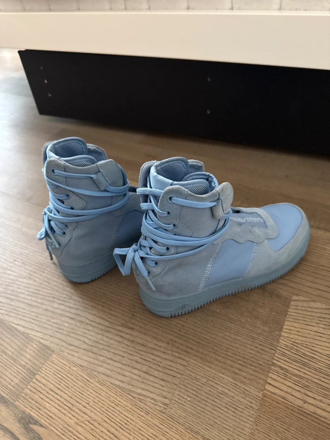 Rare!! Nike Air Force 1 High '07 Light Blue Suede Sneakers - photo 2