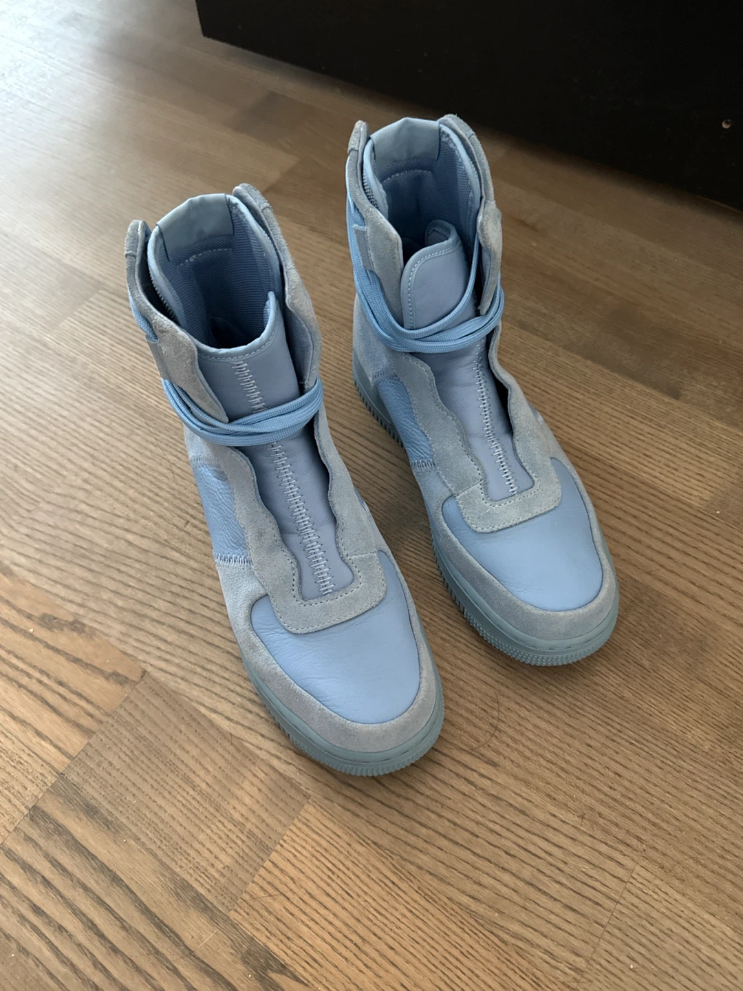 Rare!! Nike Air Force 1 High '07 Light Blue Suede Sneakers - photo 5