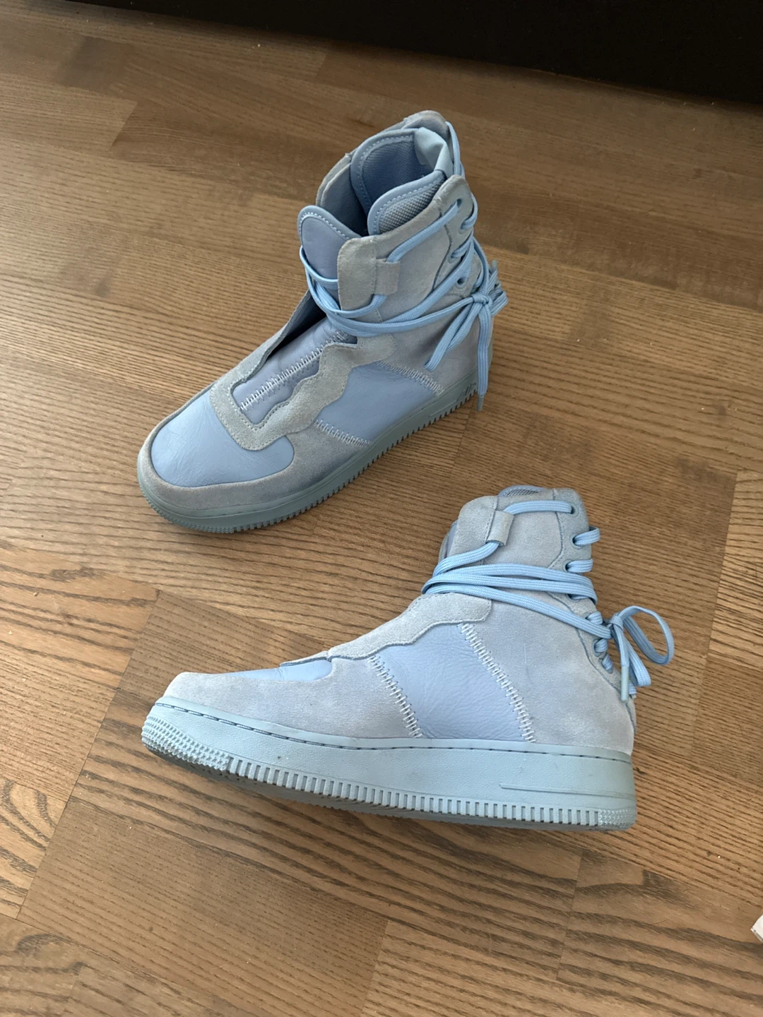 Rare!! Nike Air Force 1 High '07 Light Blue Suede Sneakers - photo 3