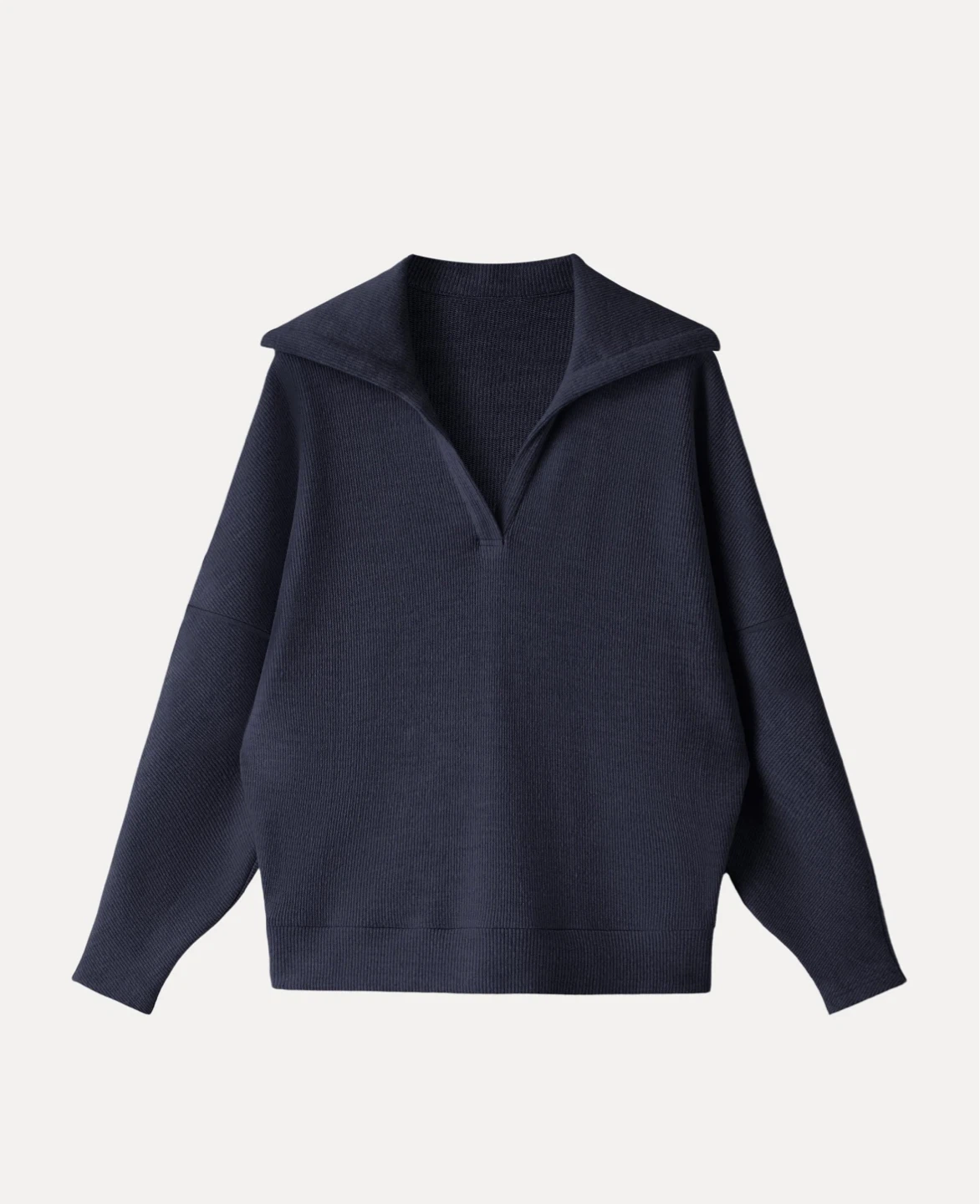 OGL Move Navy Ribbed Knit Pullover Sweater - photo 3