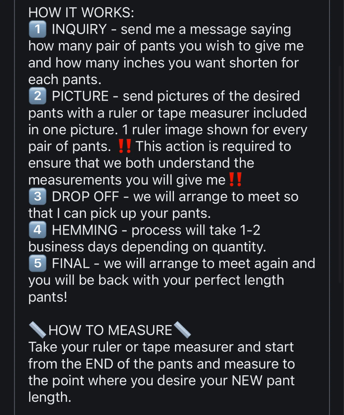 Pant Hemming Service👖🪡 - photo 2