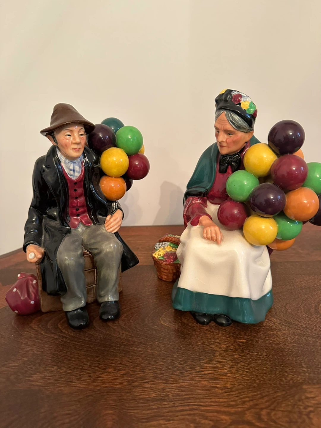 Royal Doulton Ballon Man and Old Balloon Seller Set