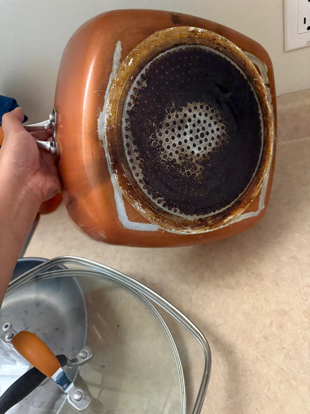 Copper Square Pan with Lid - photo 3