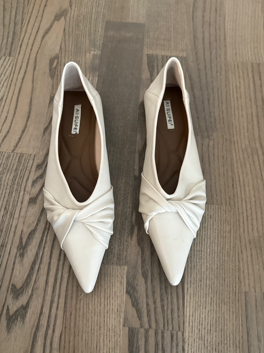 Brand New White Pointed Toe Flats