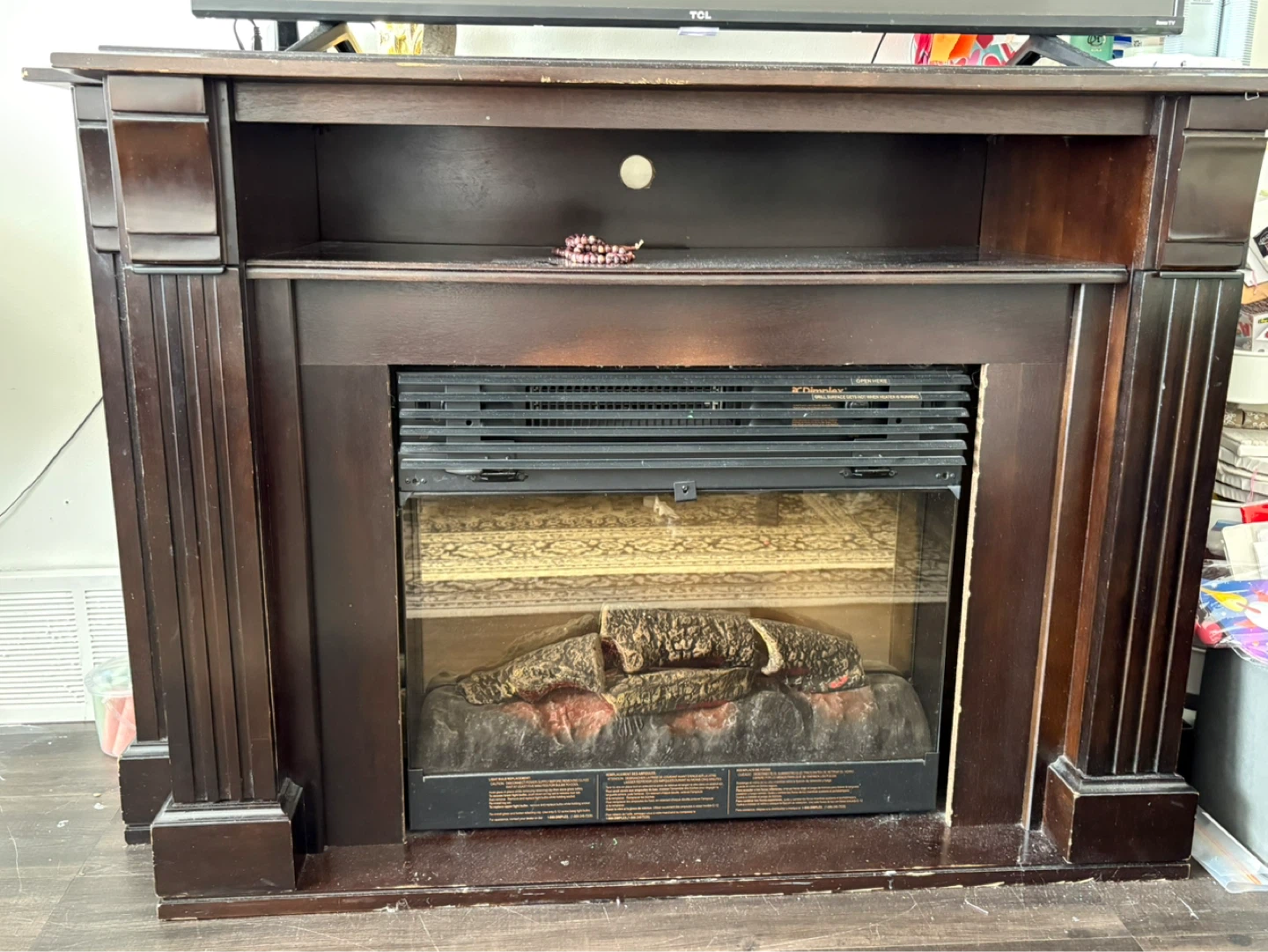 Electric Fireplace with Storage - photo 3