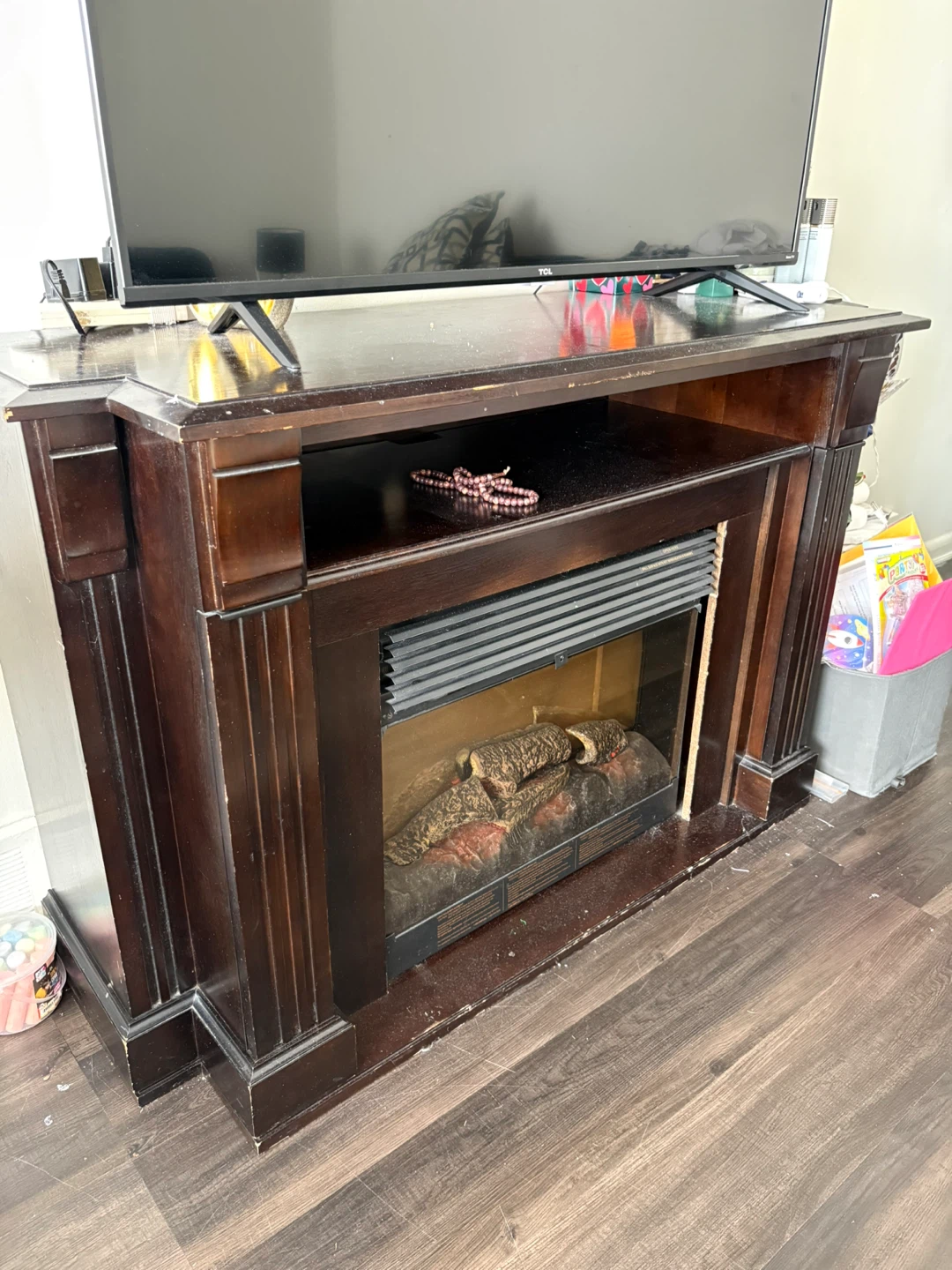 Electric Fireplace with Storage - photo 2