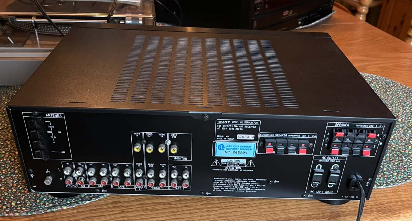 Sony STR-AV720 FM Stereo/FM-AM Receiver with Remote - photo 5