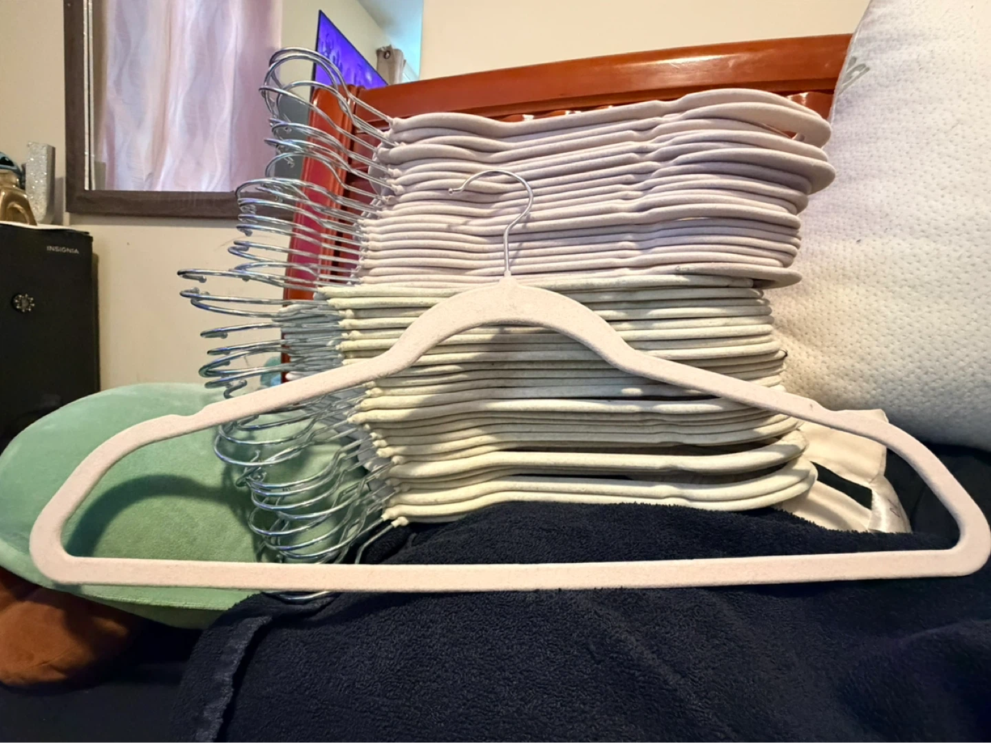 Stack of Velvet Hangers