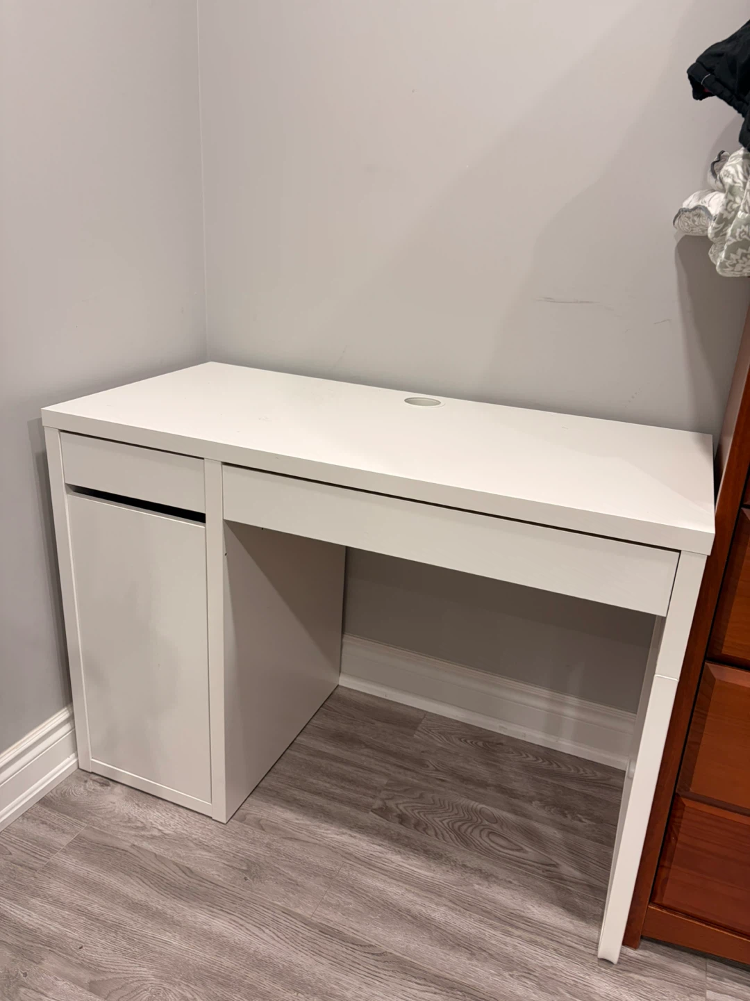 IKEA - White Desk with Drawer and Cabinet + Chair - photo 2