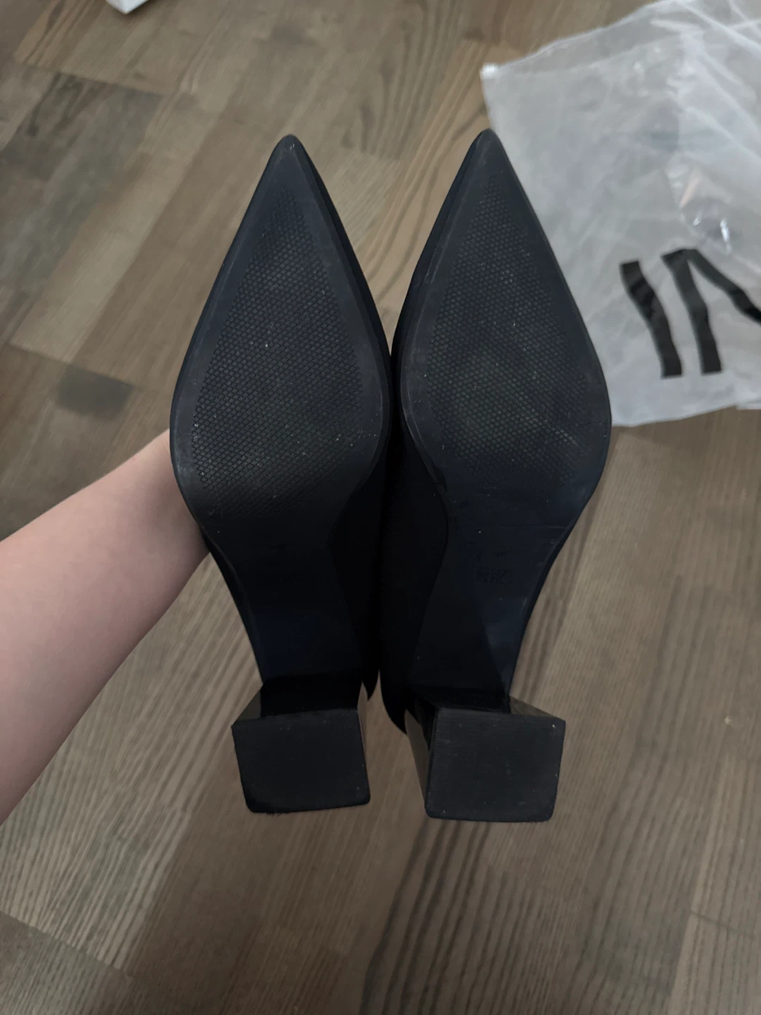 New ZARA Black Pointed Toe Heeled Mules - photo 5