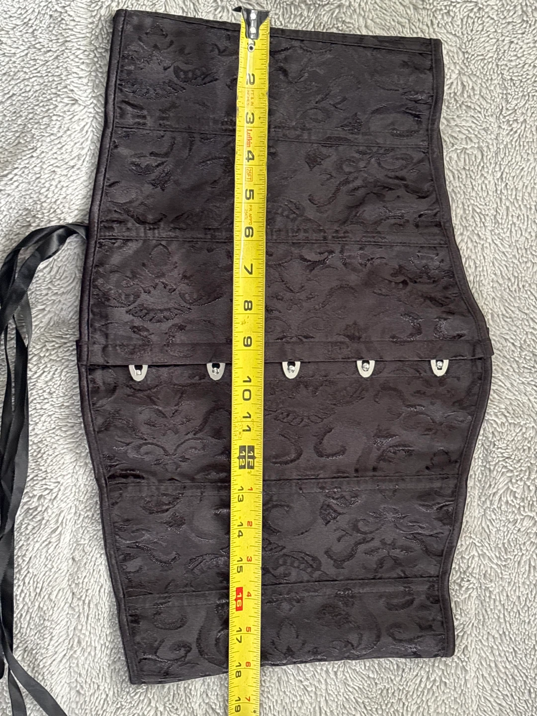 Black Brocade Corset Waist Cincher - photo 3