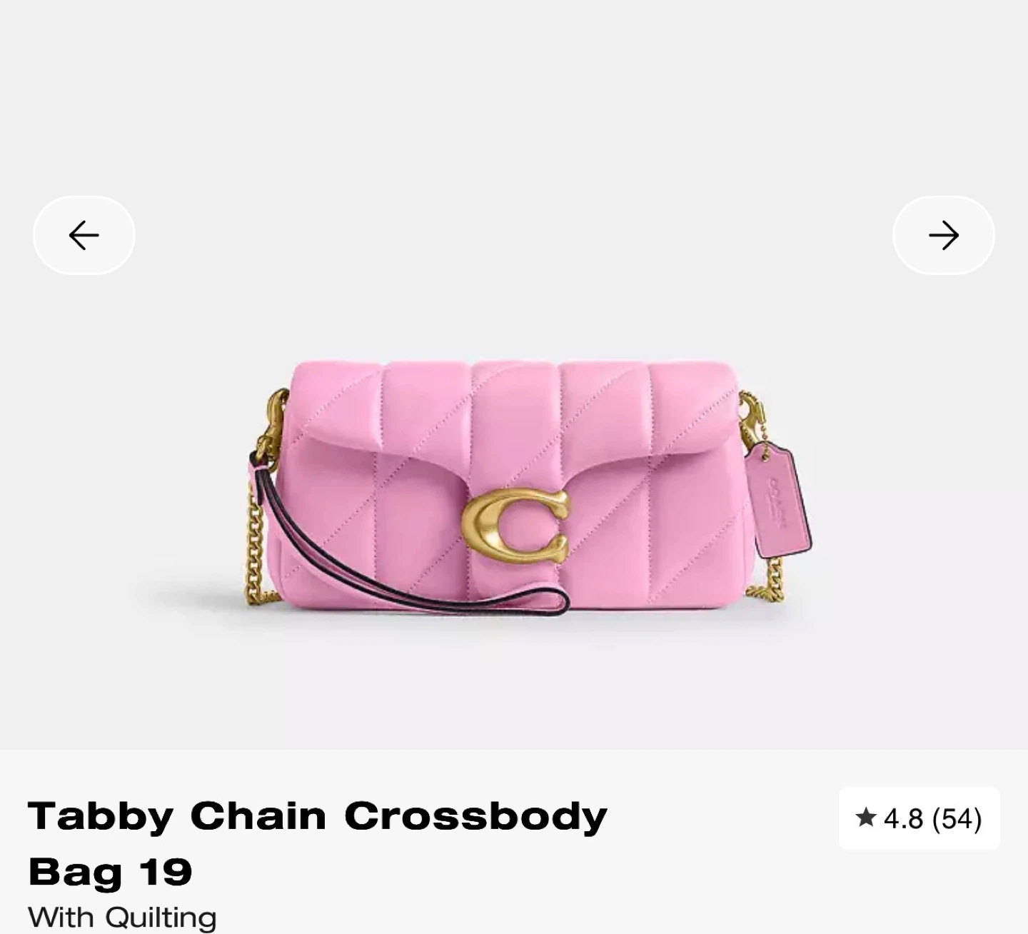 Tabby Coach Pink Puffer Shoulder Bag - photo 2