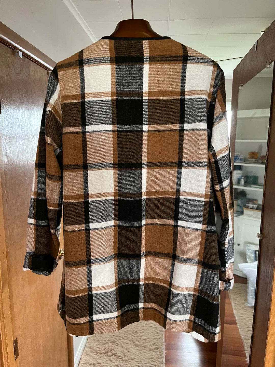 Plaid Cardigan Jacket - Size L - photo 2