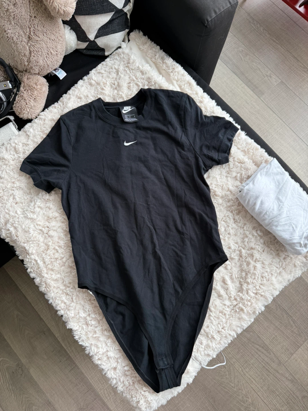 Nike Black Short Sleeve Bodysuit