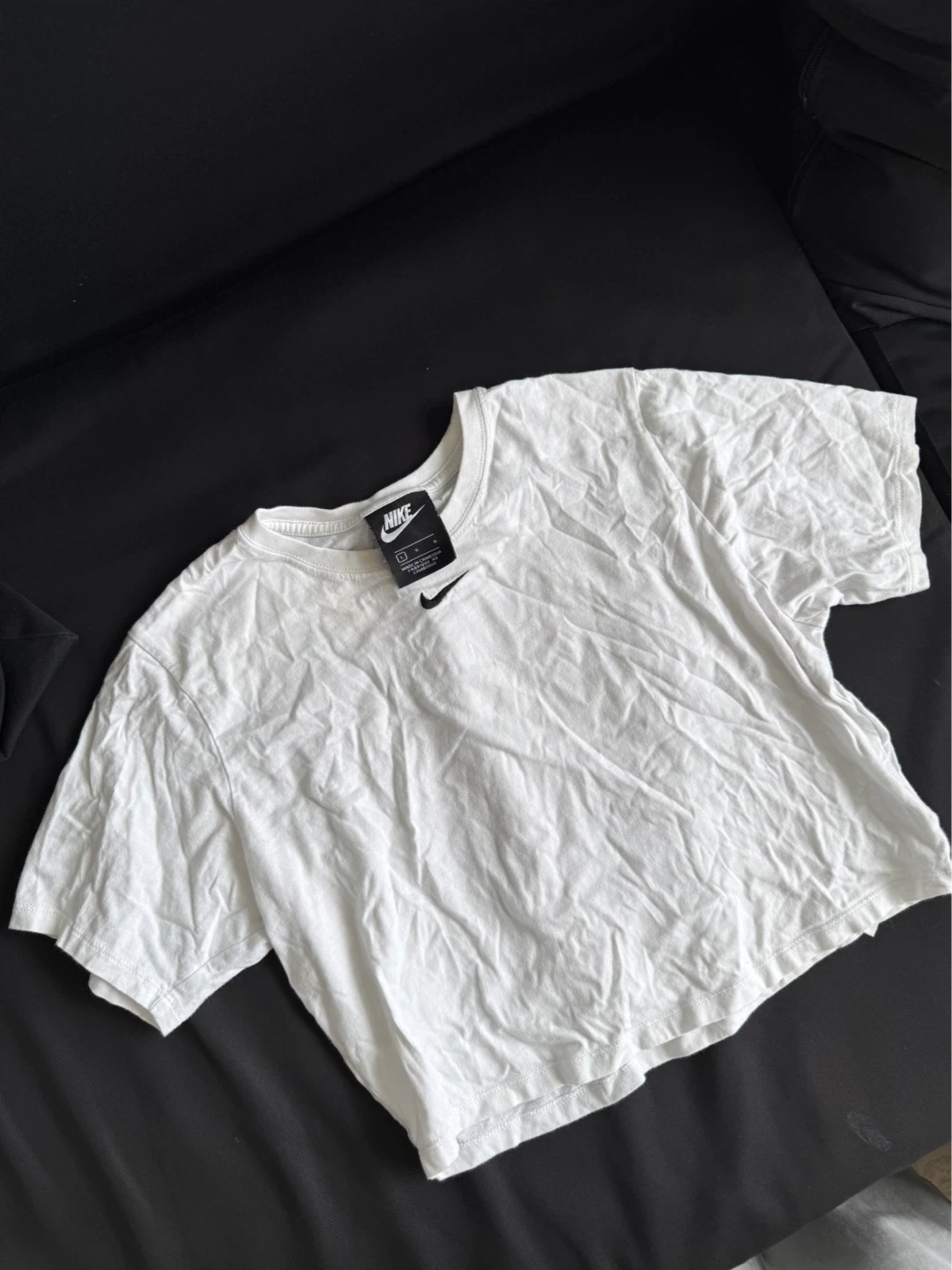 Nike White Cropped T-Shirt