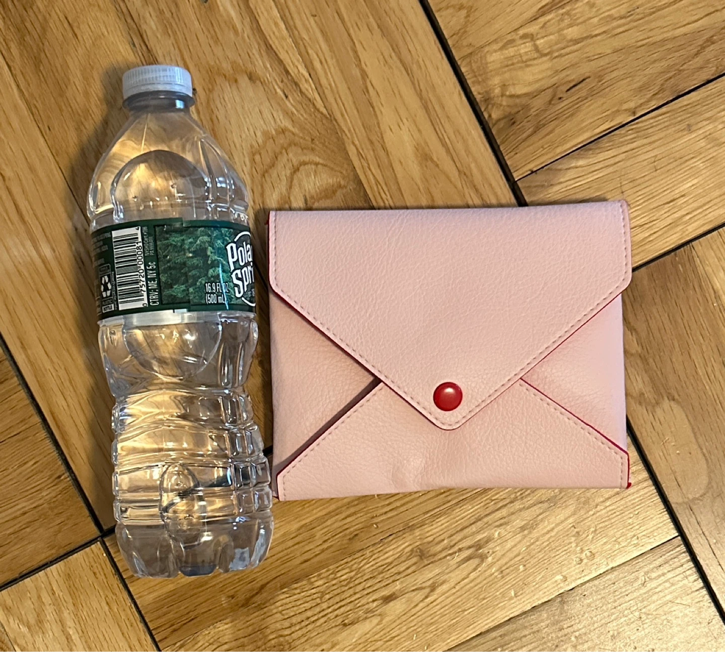 Glossier Pink Envelope Clutch Pouch
