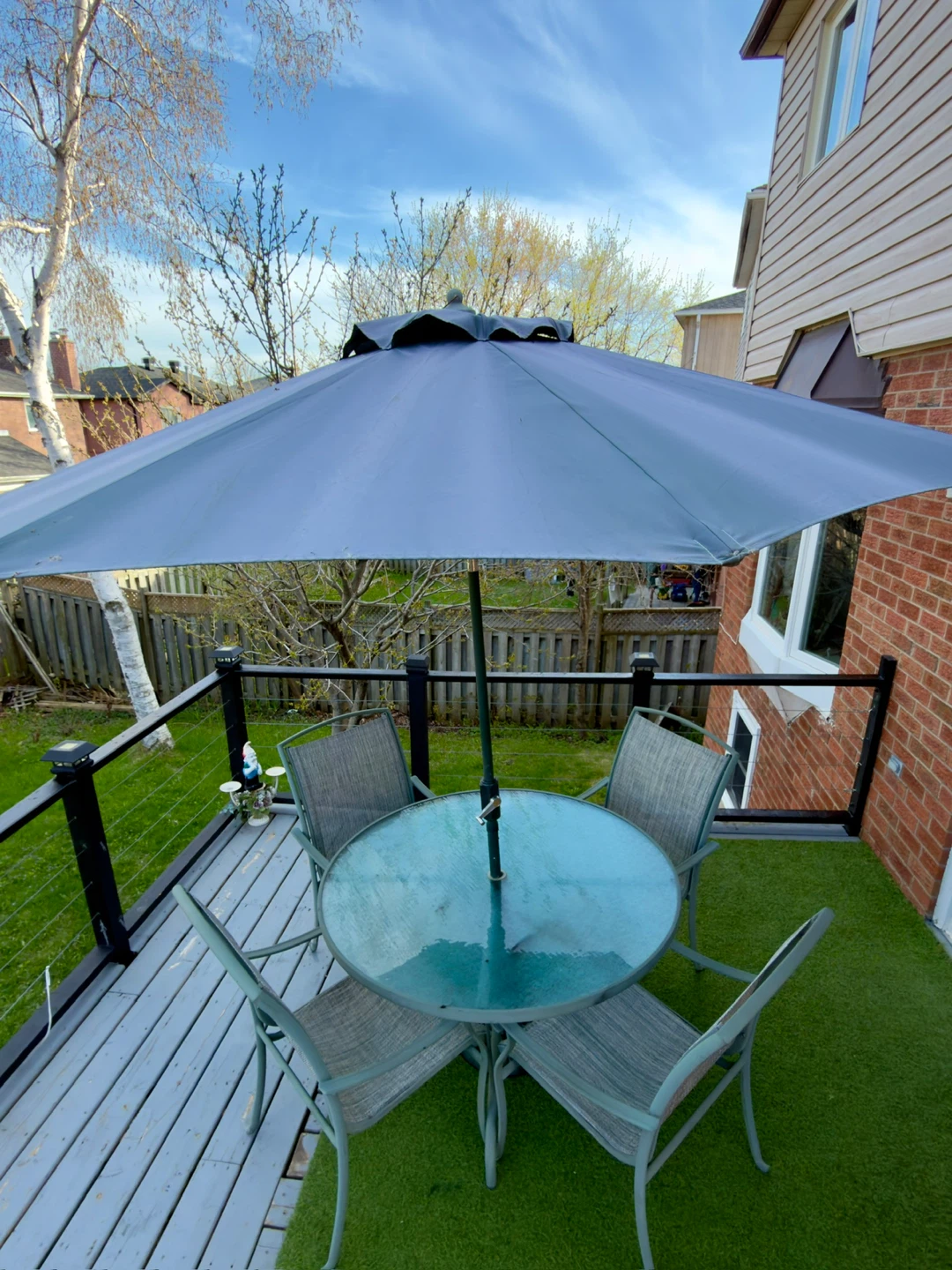 Patio Deck Furniture Set with Umbrella