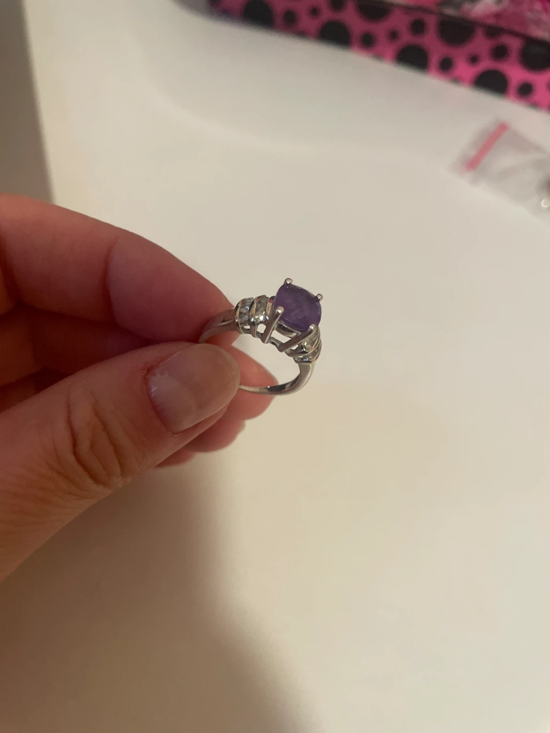 Amethyst & Diamond Ring
