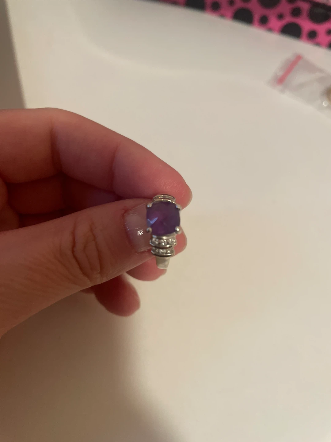 Amethyst & Diamond Ring - photo 2