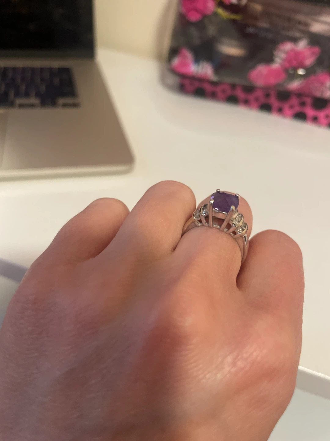 Amethyst & Diamond Ring - photo 5