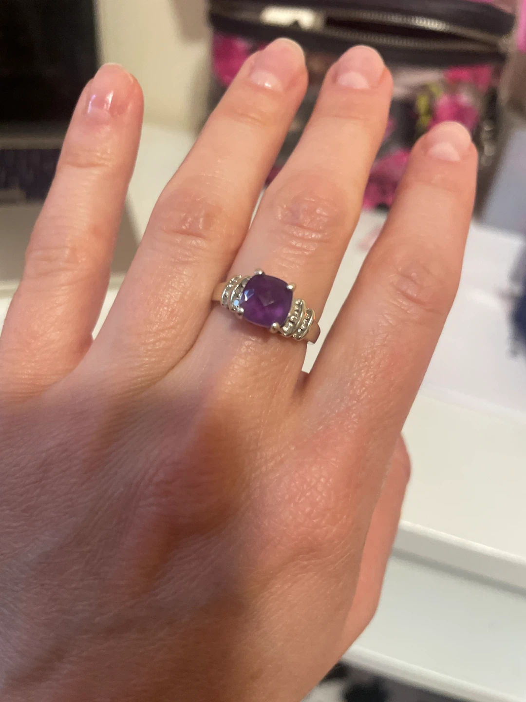 Amethyst & Diamond Ring - photo 4