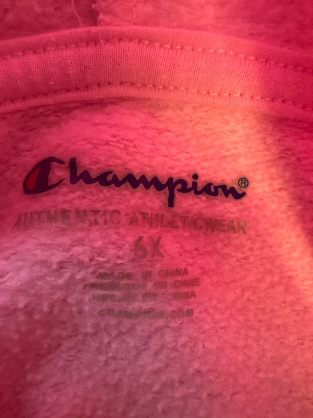 Champion Pink Hoodie Youth Size 6X - photo 2