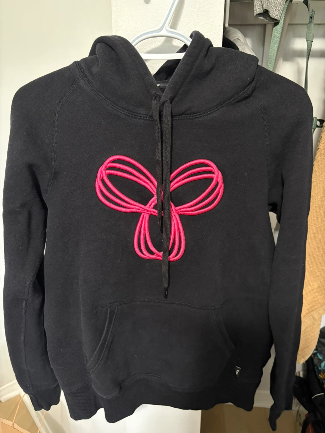 Tna Black Hoodie with Pink Logo