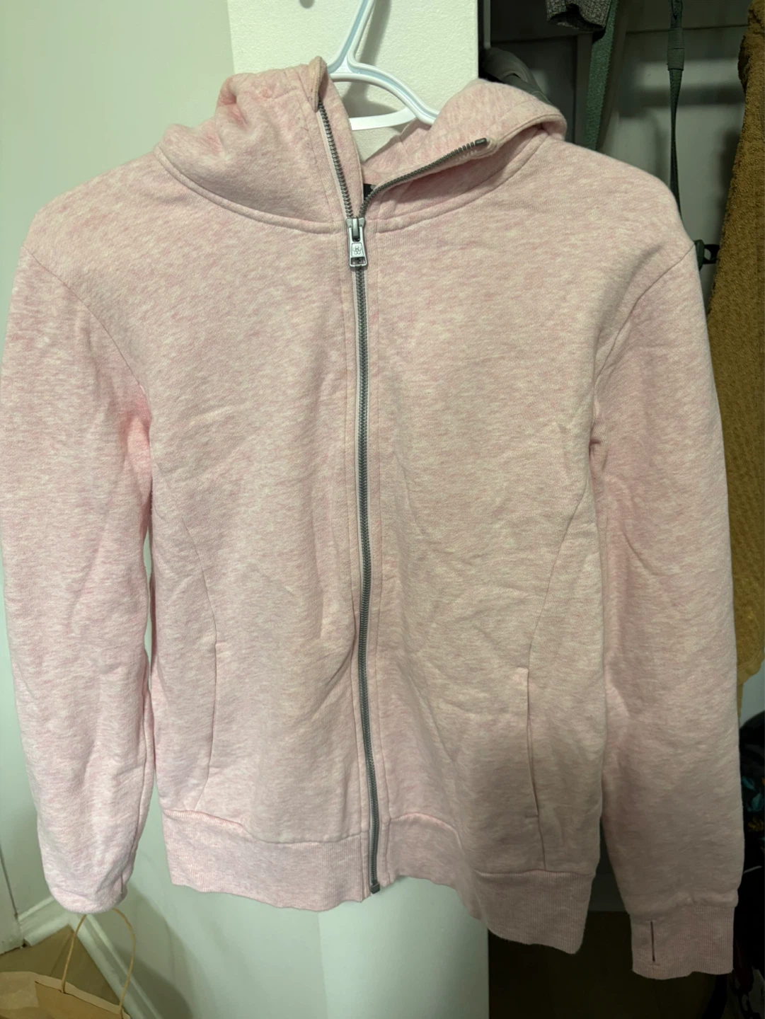 Pink Athletic Zip-Up Hoodie