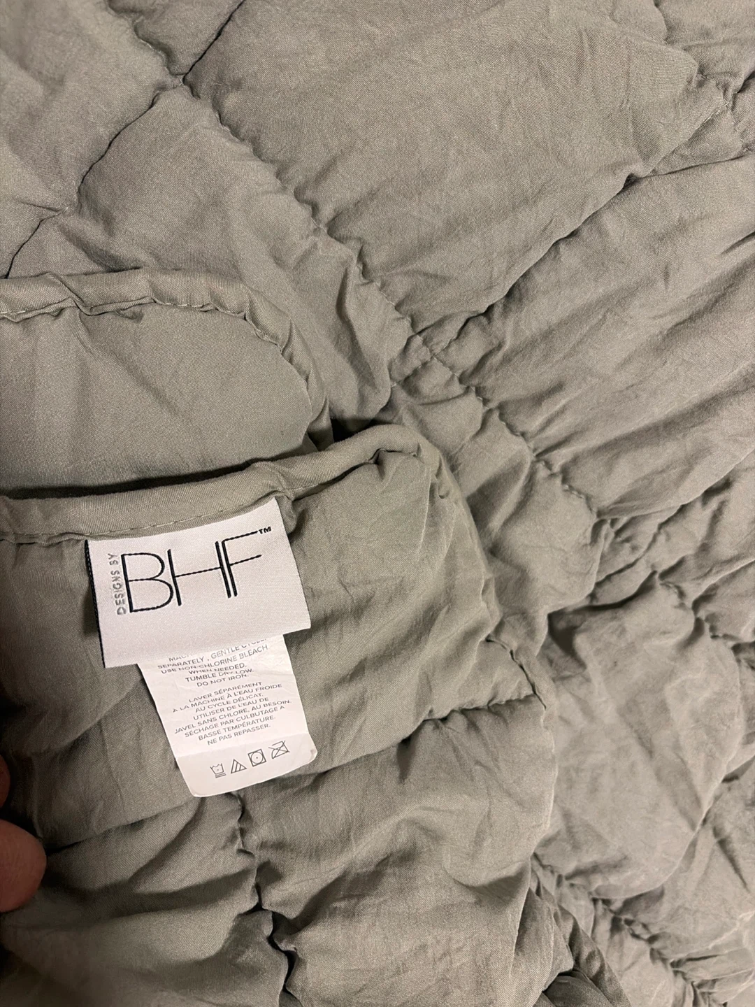 BHF Quilted Queen Blanket - Greenish Grey - photo 2