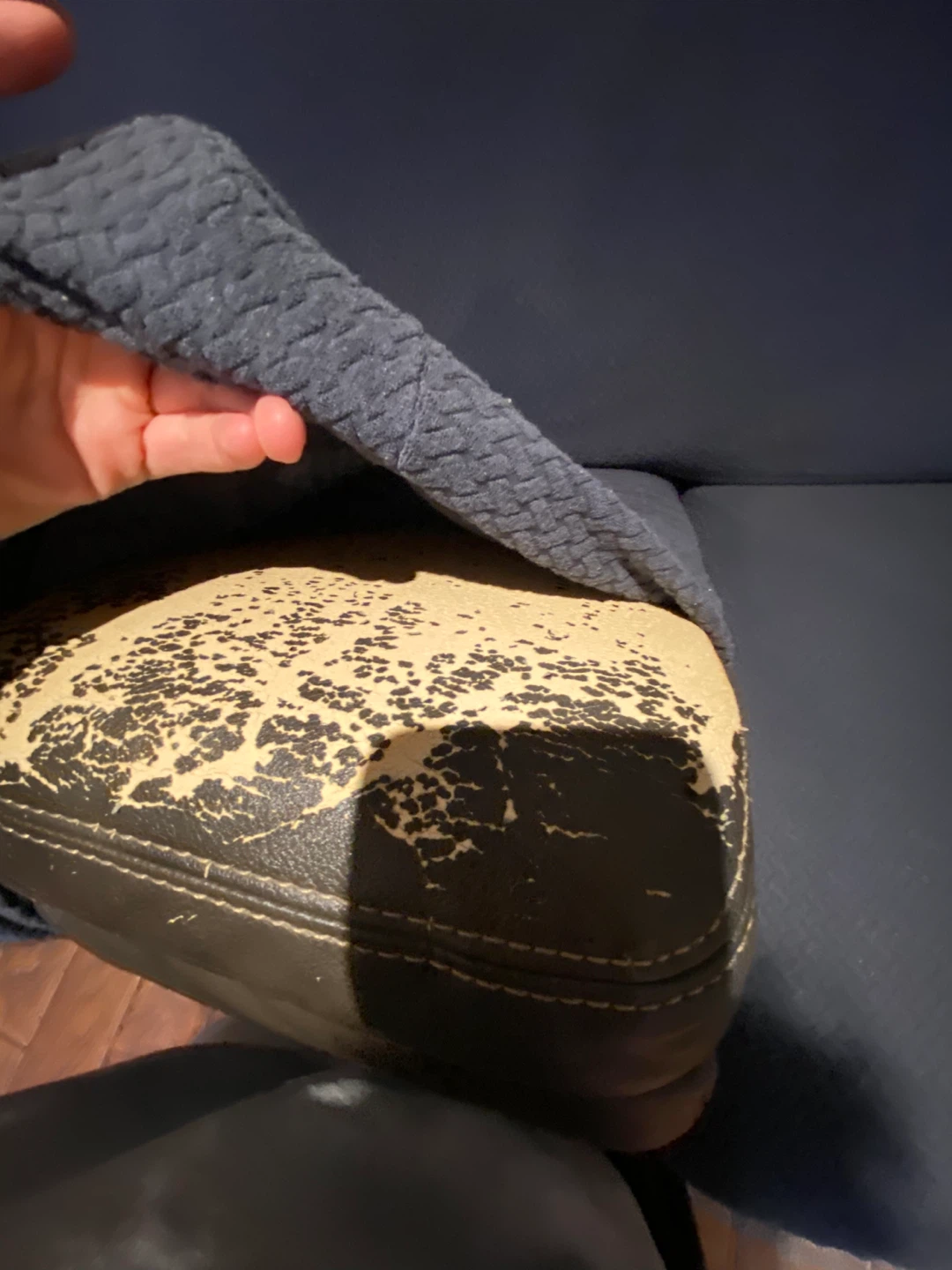 Black Sofa with Protective Cover - photo 5