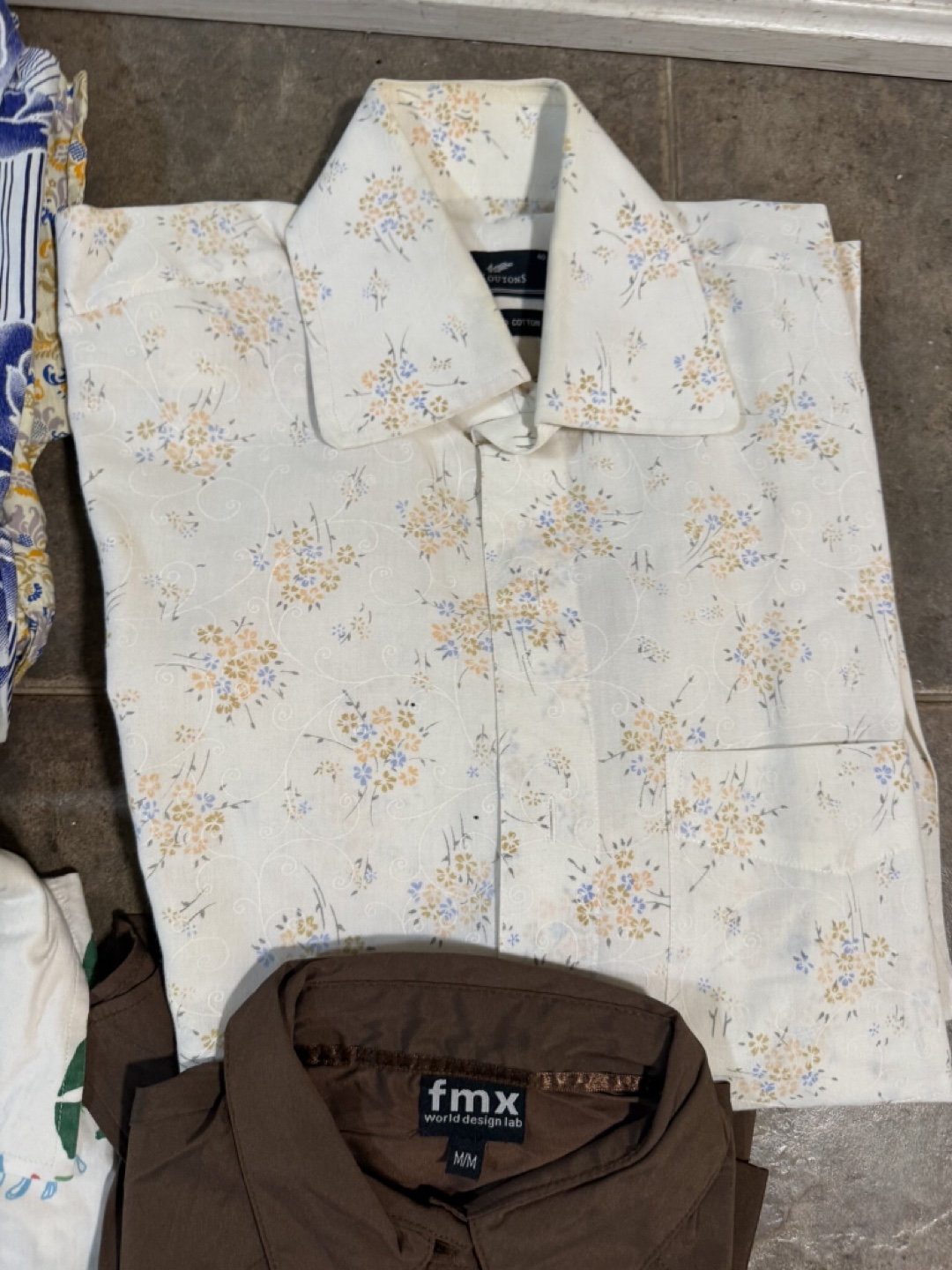 White Floral Button-Up Shirt