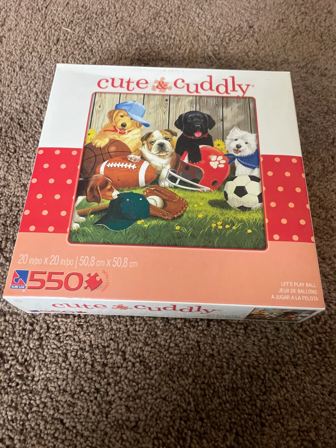 Cute & Cuddly Let's Play Ball 550 Piece Jigsaw Puzzle