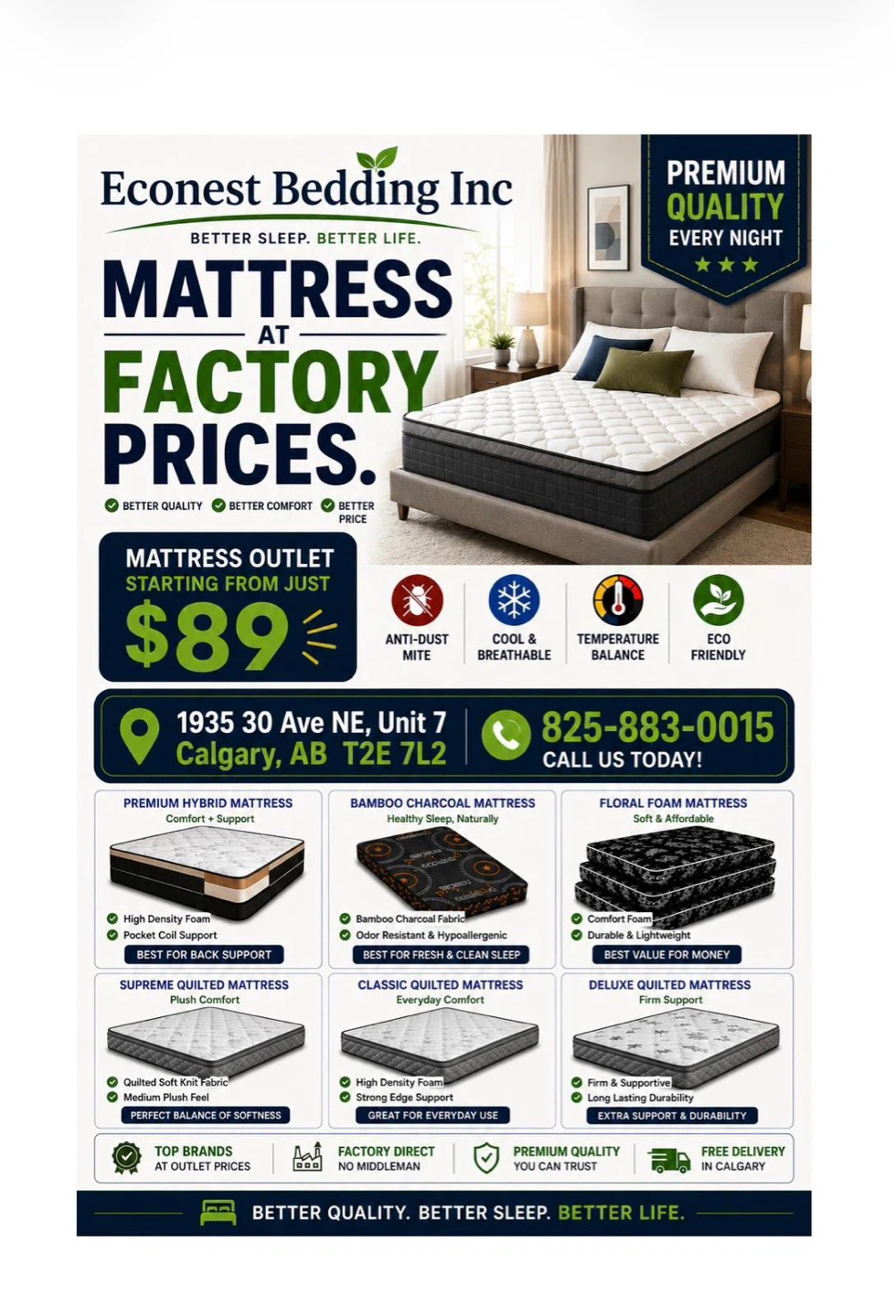Mattress All size starting from $89