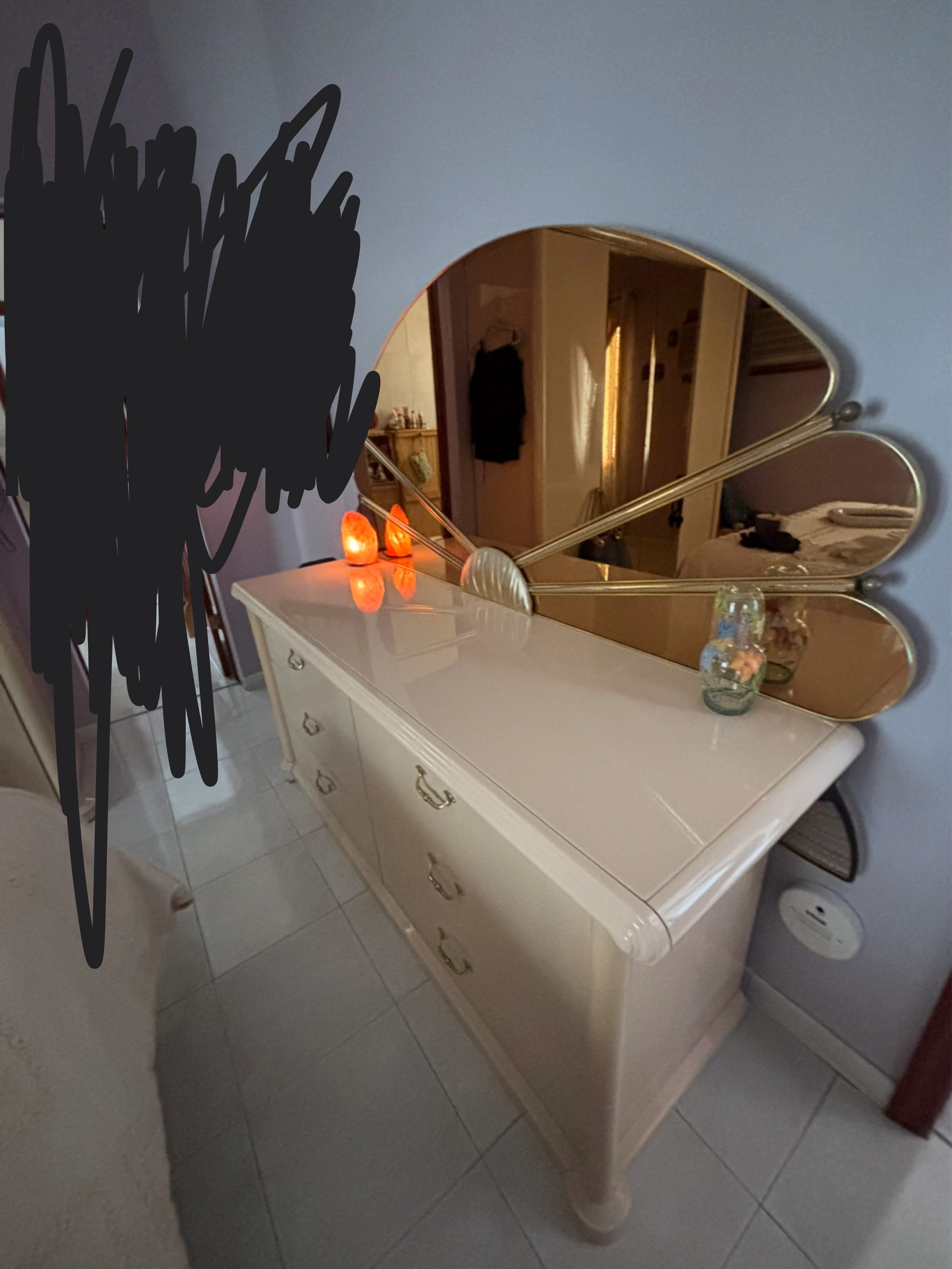 Cream Dresser with Mirror - photo 2