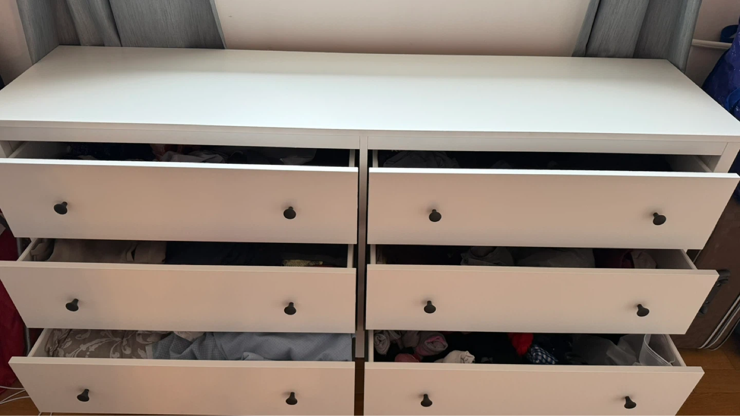 White 6-Drawer Dresser - photo 4
