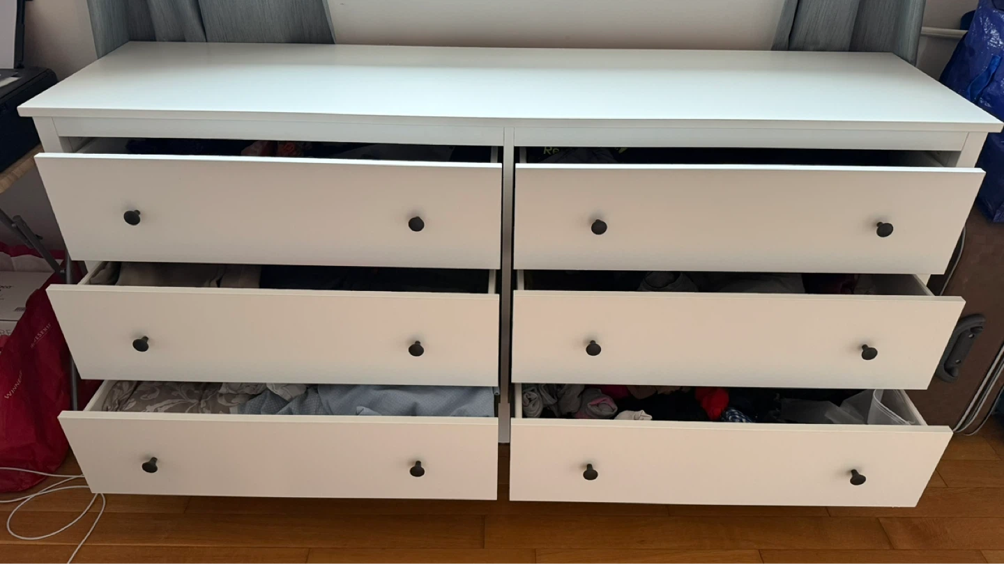 White 6-Drawer Dresser - photo 3