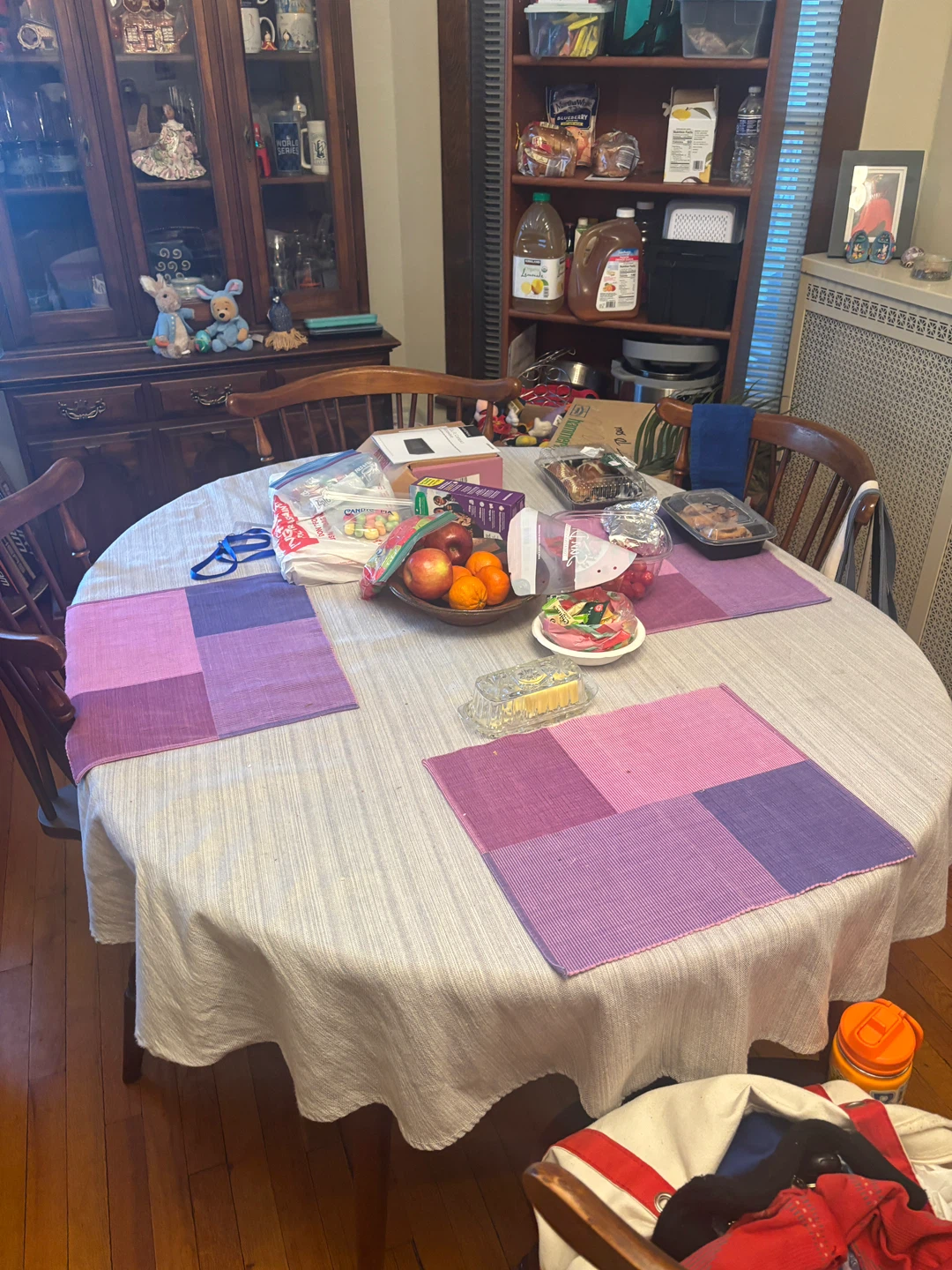 Vintage Wooden Dining Room Table & Chairs - photo 2