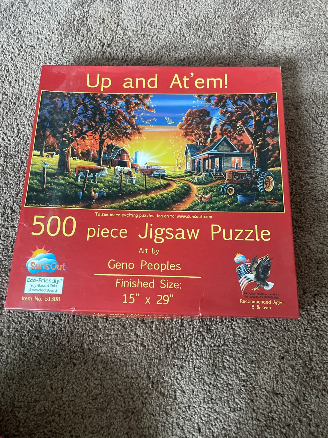 SunsOut 500 Piece Jigsaw Puzzle: Up and At'em!