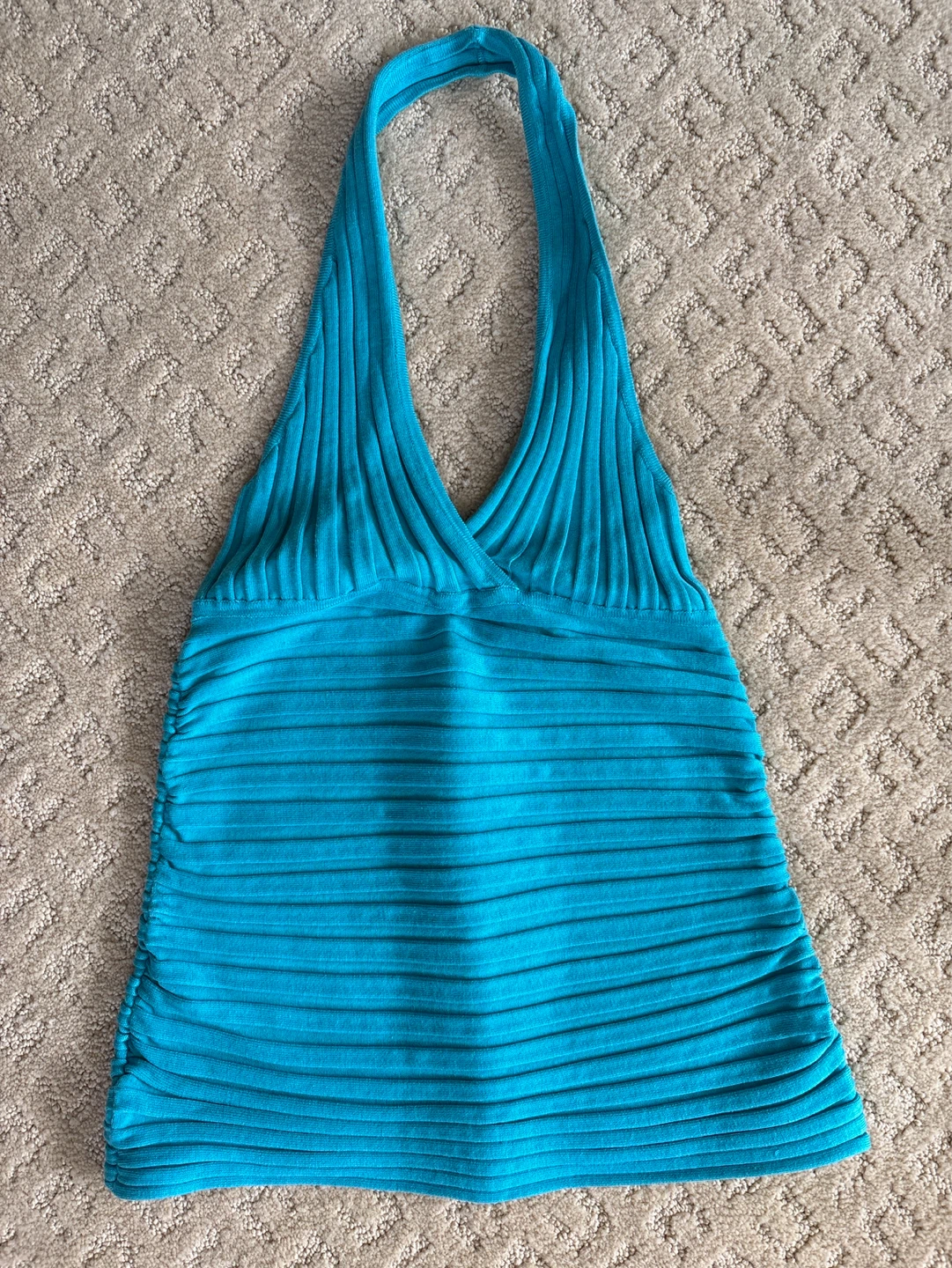 Tourquoise Halter neck Tank Top