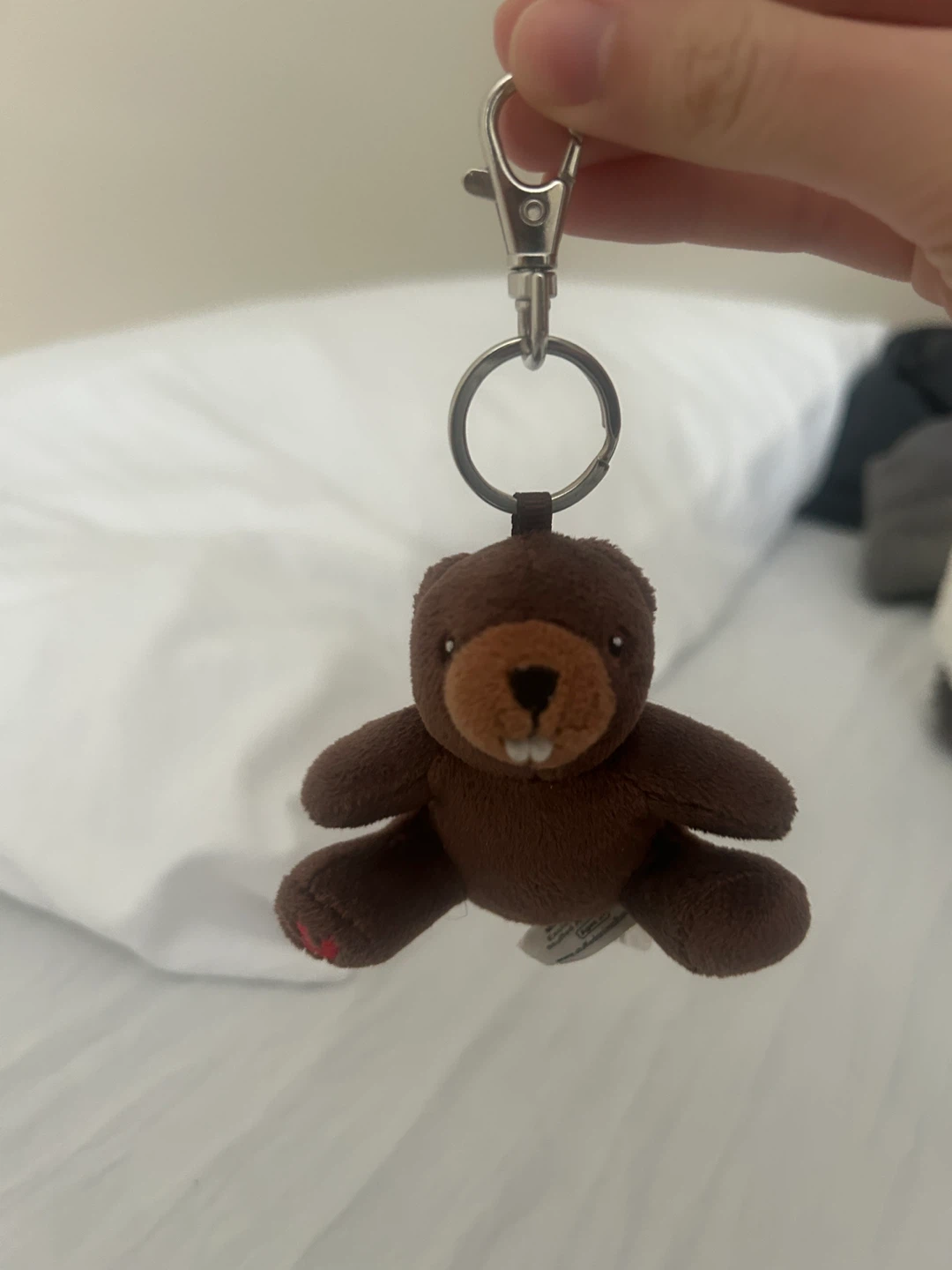Brown Beaver Plush Keychain