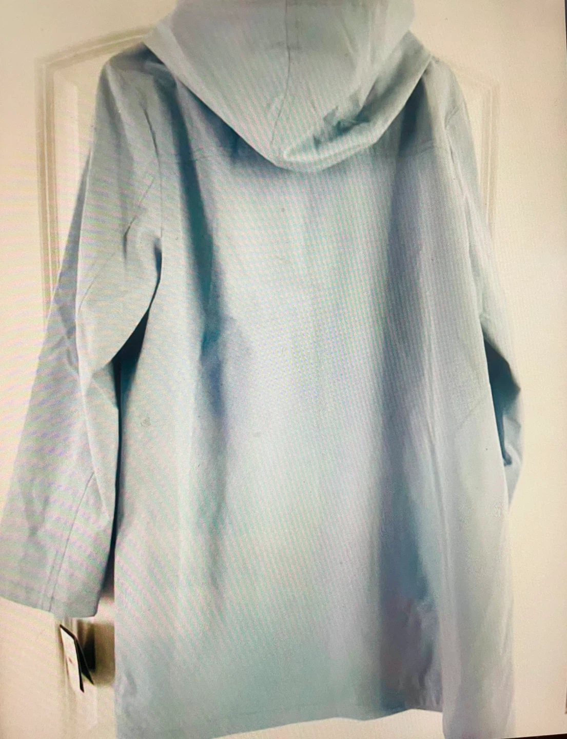Kate Spade Light Blue Hooded Rain Jacket - Size L - photo 4