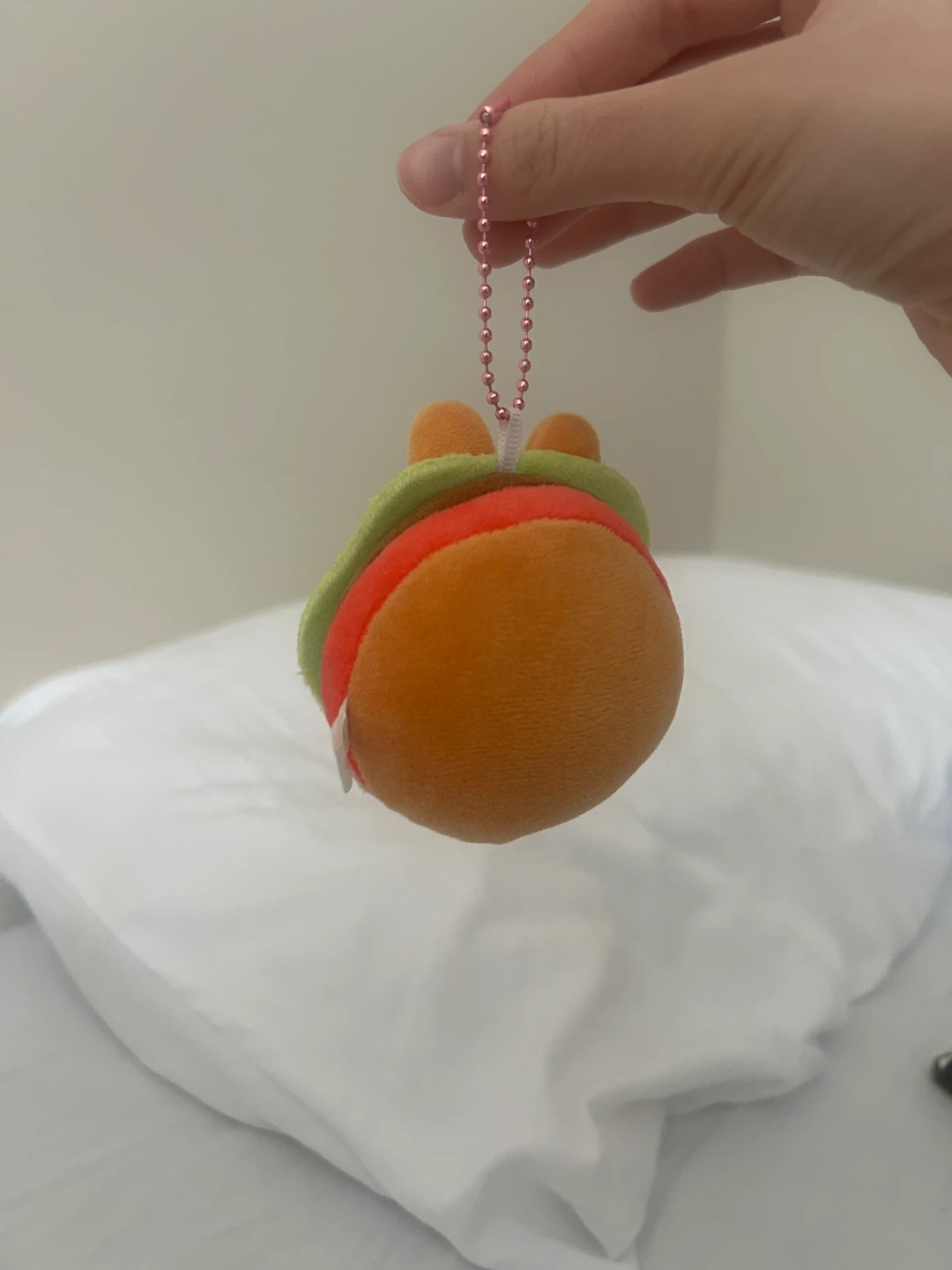 Plush Burger Keychain Charm - photo 2