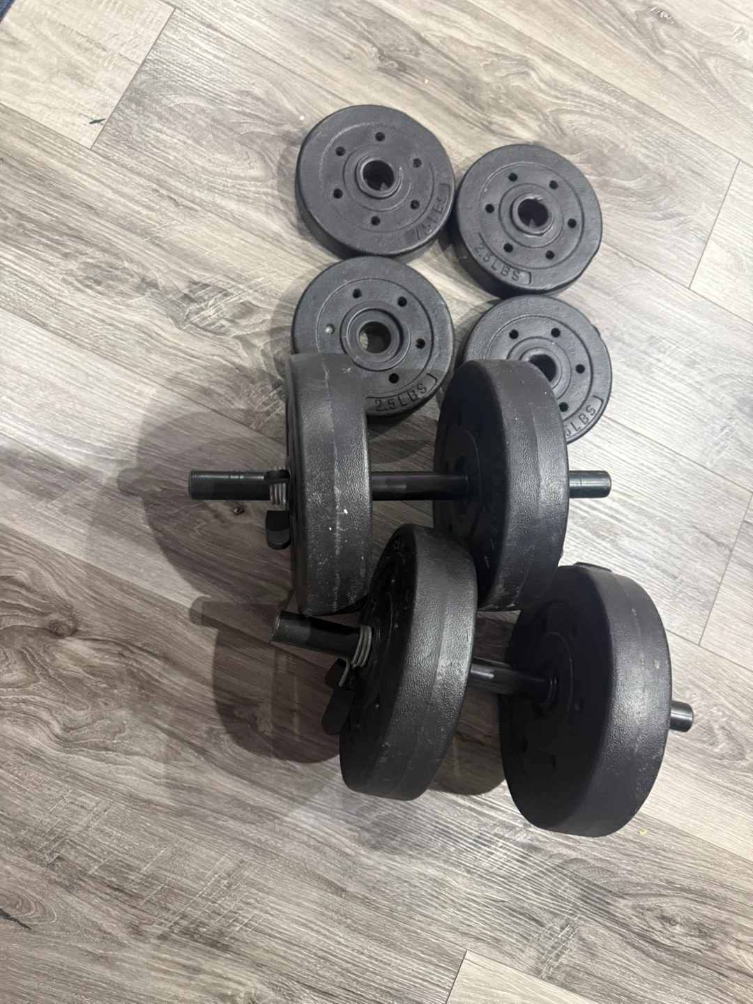 Pair of Black Dumbbells