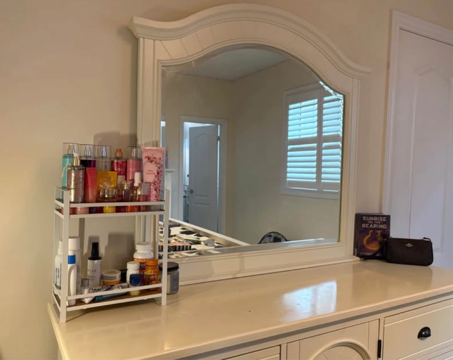 White Vanity Dresser with Mirror - photo 2