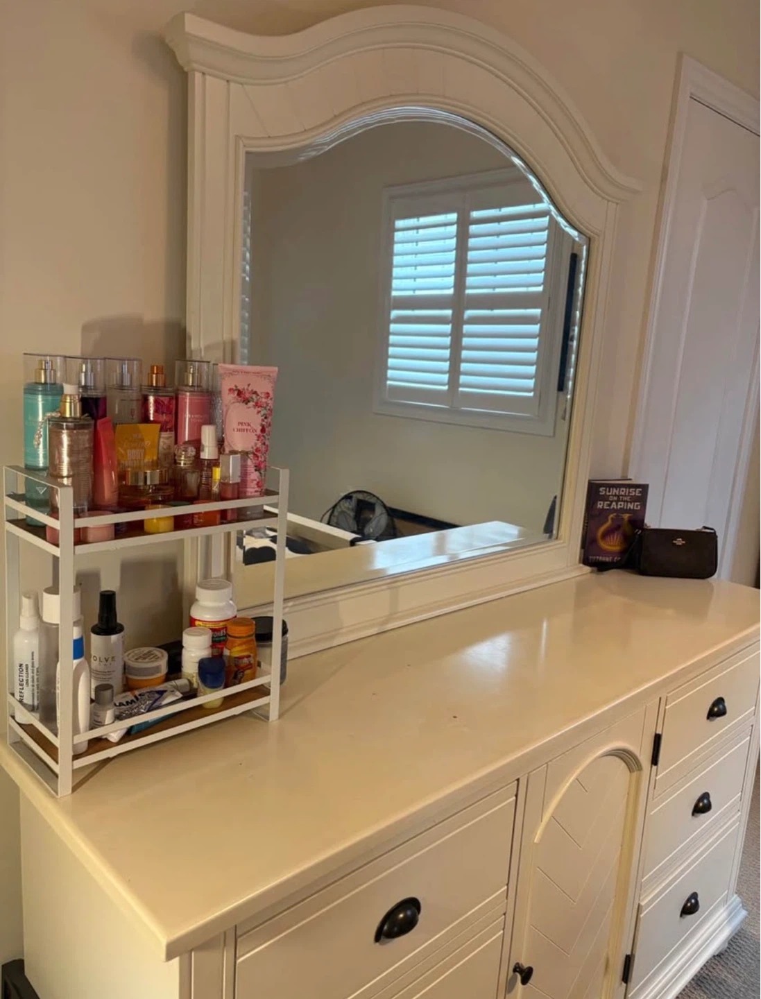 White Vanity Dresser with Mirror