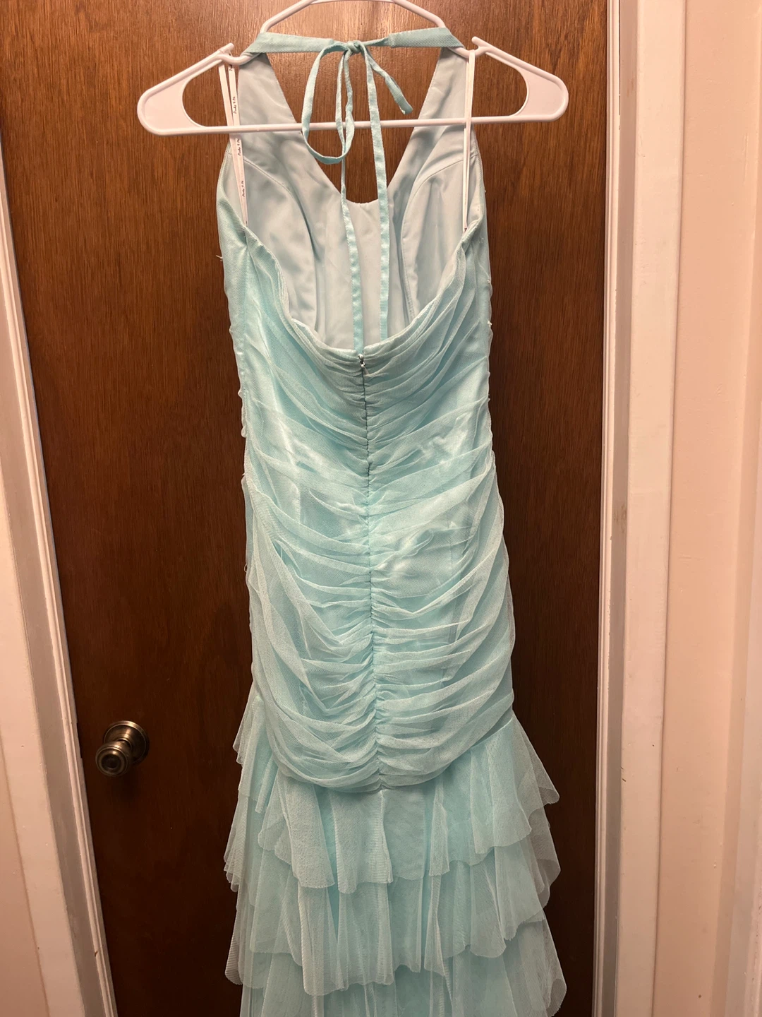 Light blue sparkly prom dress - photo 4