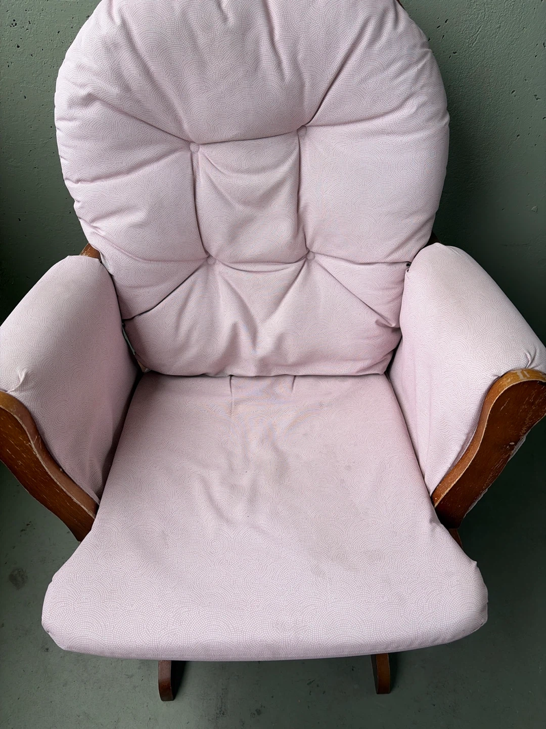 Beige Glider Rocking Chair with Ottoman - photo 2