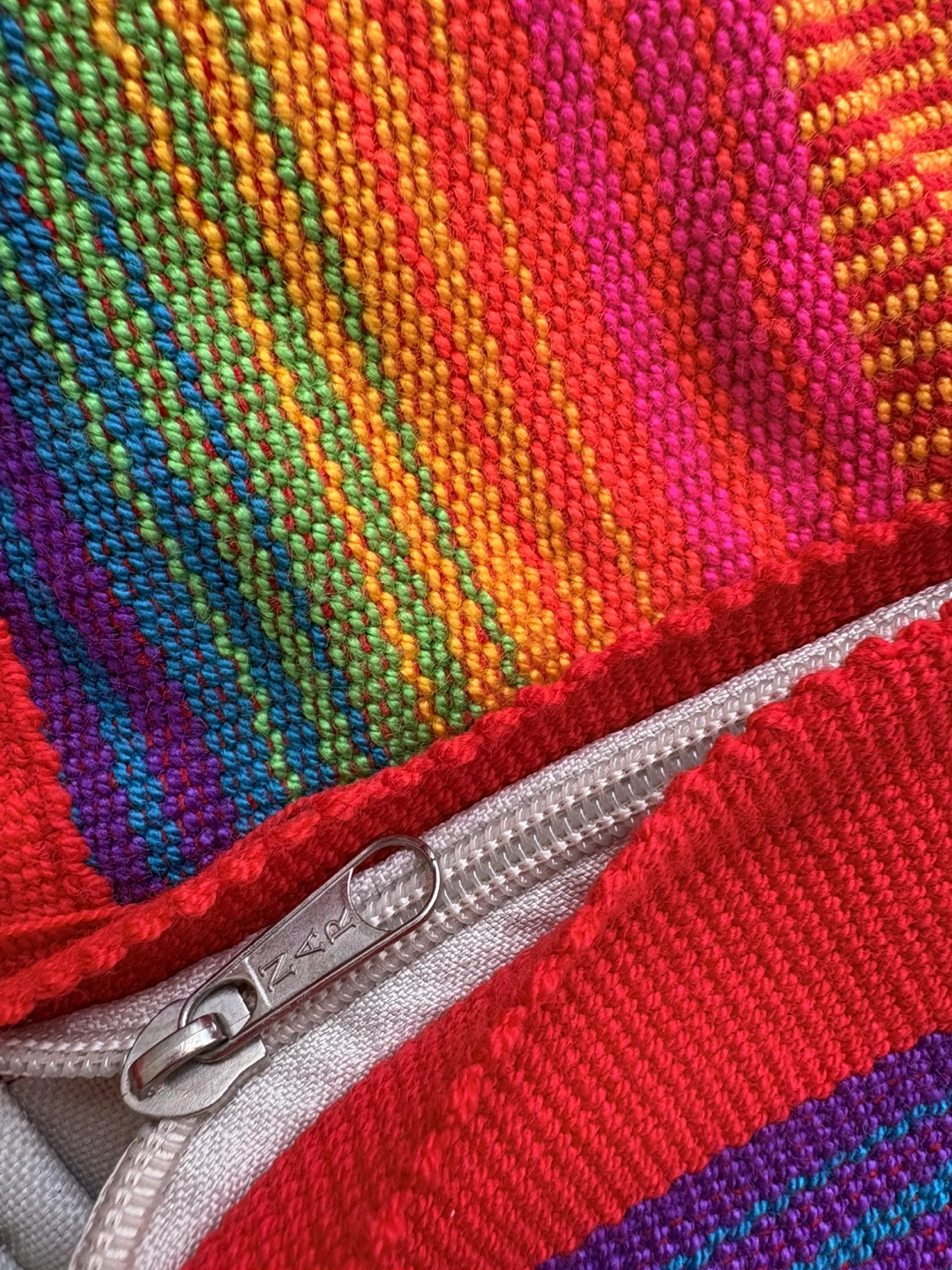 Rainbow Woven Messenger Bag with Tassels - photo 2
