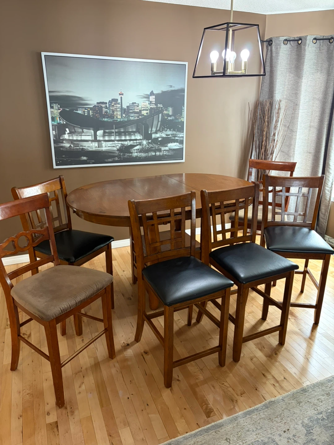 Wooden Extendable Dining Table with 6 Chairs - photo 3