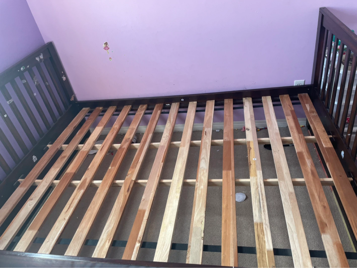 Dark Brown Wooden Bed Frame double/full size - photo 3